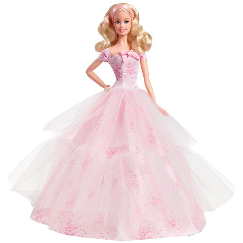 Кукла Barbie Пожелания ко дню рождения 2016 Блондинка, 29 см, DGW29 кукла barbie пожелания ко дню рождения коллекционная ght42 разноцветный