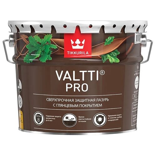 TIKKURILA VALTTI PRO лазурь сверхпрочная, защитная, глянцевая, палисандр (9л)