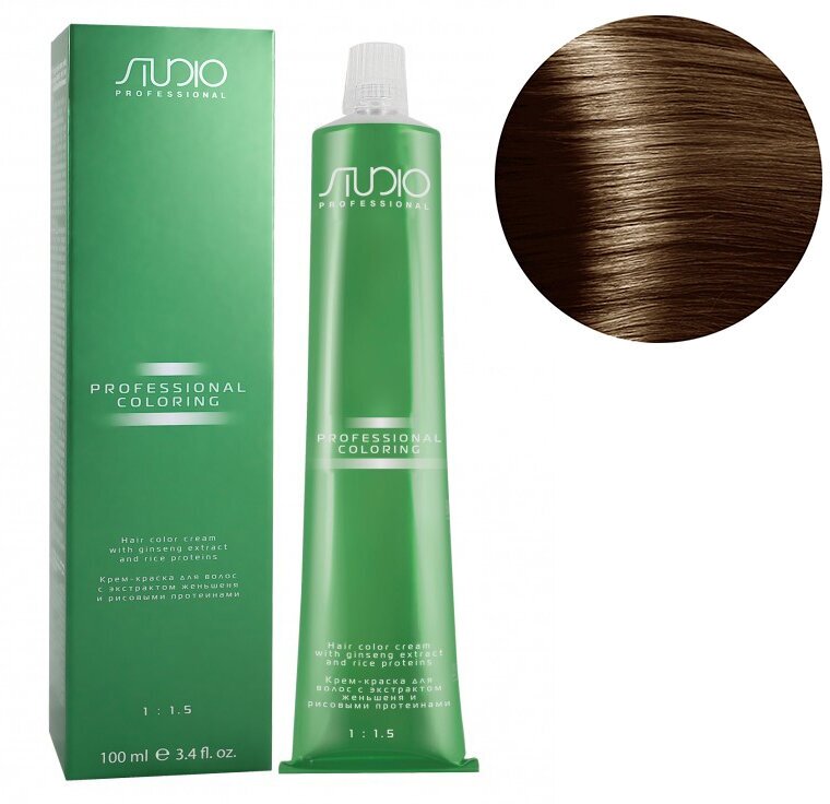 Kapous Studio Professional Крем-краска для волос Studio, с рисовыми протеинами и экстрактом женьшеня, тон №7.0, Блонд, 100 мл