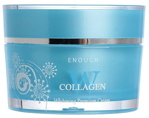 Enough W Collagen Whitening Premium Cream Осветляющий крем для лица с морским коллагеном и мёдом, 50 мл