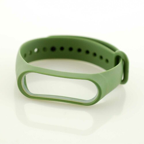 Ремешок силиконовый для Xiaomi Mi Band 4/ 3 темно-зеленый