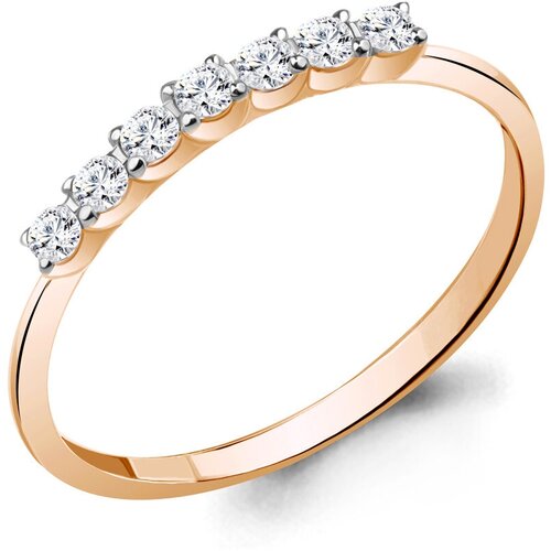 фото Золотое кольцо aquamarine 964034к с бриллиантом diamant-online