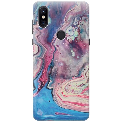 фото Cиликоновый чехол на xiaomi mi mix 3 / сяоми ми микс 3 с принтом "разноцветный мрамор" gosso