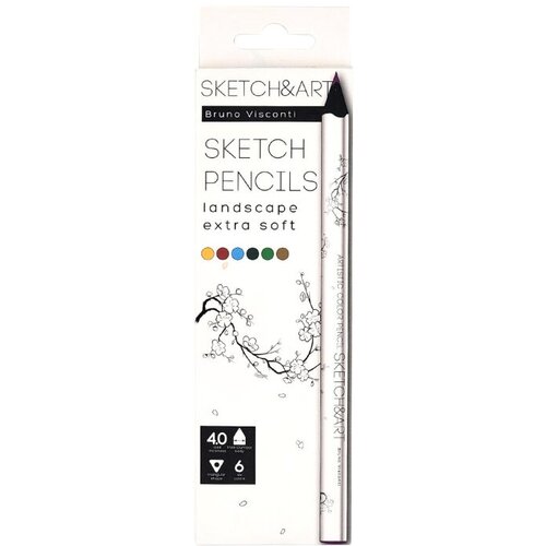 Набор карандашей SKETCHART 4 мм лесной пейзаж 6 ЦВ 30-011807 625₽