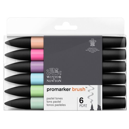 Winsor & Newton набор маркеров Promarker Brush, (290125), 6 шт.