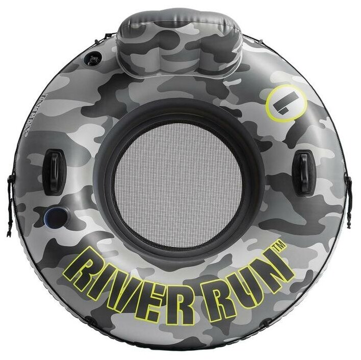 Круг для плавания Camo River Run 1, 135 см, с ручками, до 100 кг, 56835EU INTEX