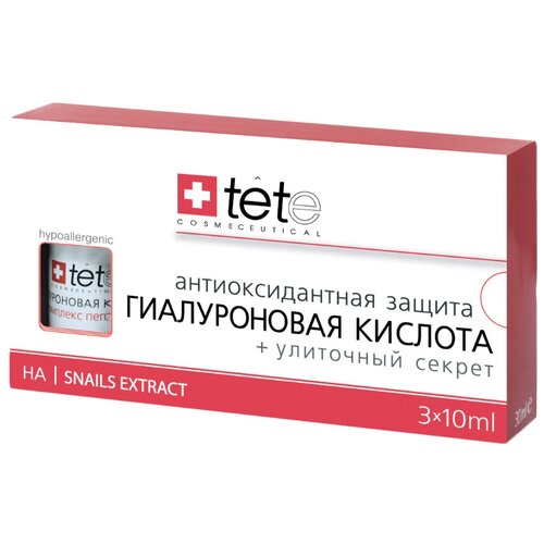 TETe Cosmeceutical Hyaluronic Acid + Snail Extract средство для лица Гиалуроновая кислота с улиточным секретом, 10 мл 