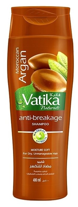 Vatika шампунь Moroccan Argan anti-breakage для сухих непослушных волос, 400 мл