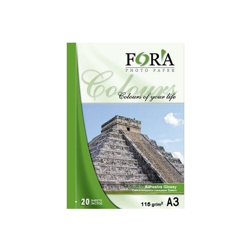 Фотобумага FORA самоклеящаяся глянцевая 120 гр А3 20 листов 704₽