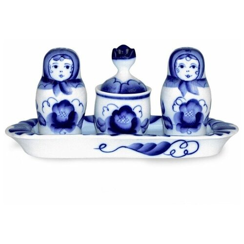 Набор для специй Аленушка Гжель ручная роспись