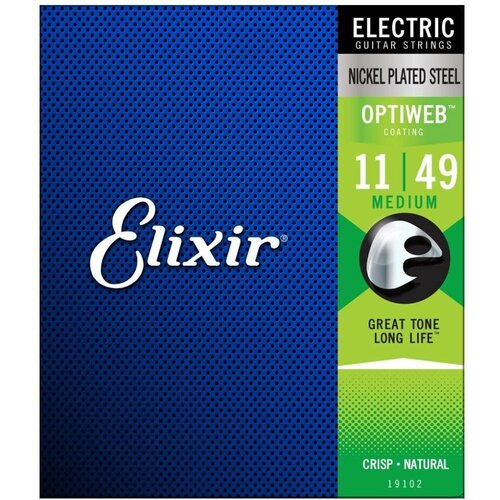 Elixir 19102 Optiweb Комплект струн для электрогитары, 11-49 струны для электрогитары elixir 19102 optiweb medium11 49