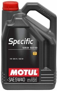Моторное масло Motul Specific 502.00/505.01 5W40 5л (101575)