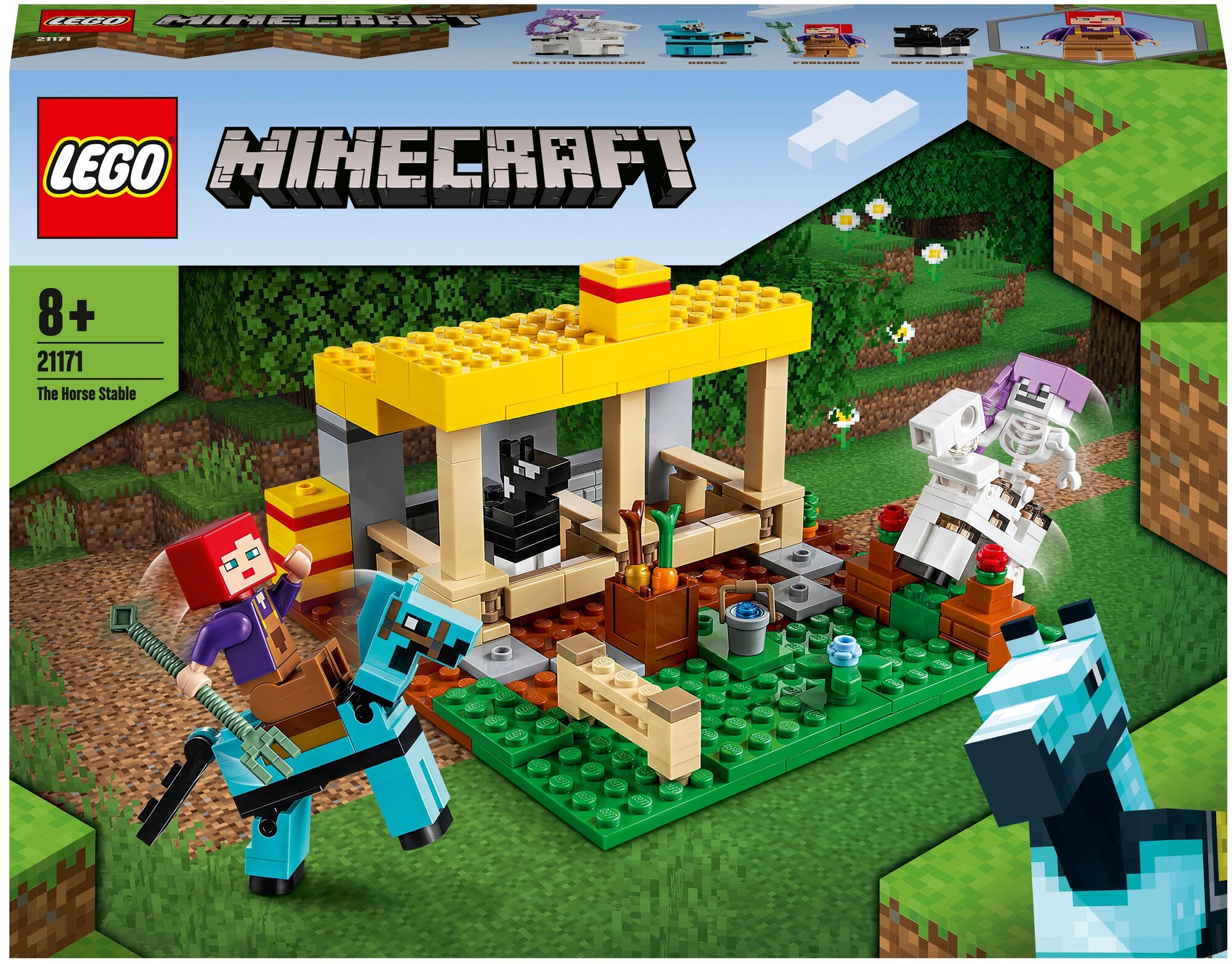 Конструктор Lego Minecraft Конюшня 21171 .