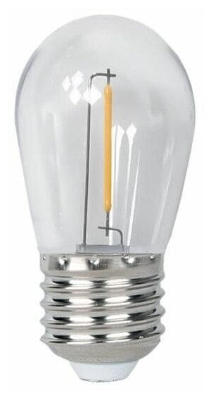 Лампа светодиодная филаментная PLED-ECO-S14 1Вт 2700К тепл. бел. CLEAR E27 для Белт-лайт JazzWay 5040625 - фотография № 1
