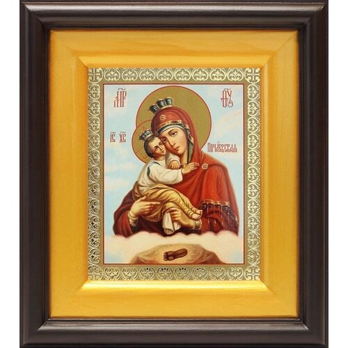Почаевская Икона Божией Матери на облаке, в киоте 16,5*18,5 см почаевская икона божией матери на облаке рамка 14 5 16 5 см