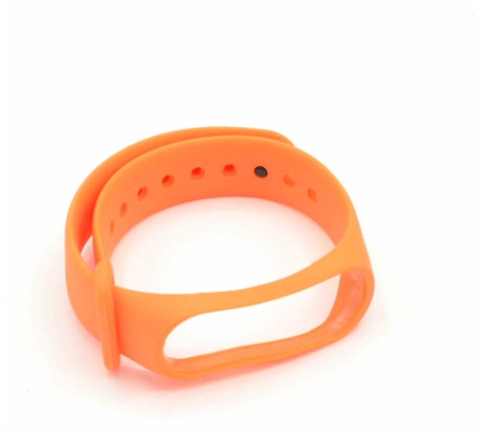 Ремешок силиконовый для фитнес-браслета Xiaomi Mi Band 3/4, оранжевый