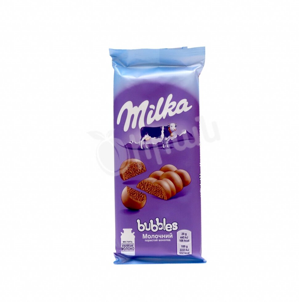Шоколад Milka Bubbles молочный пористый, 80 г - фотография № 12