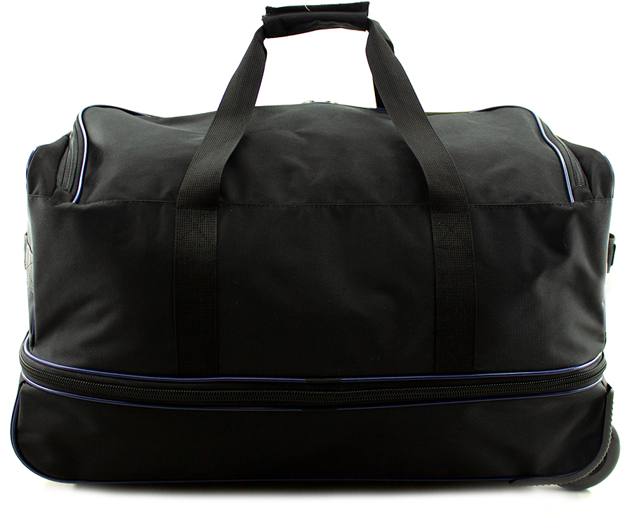 Дорожная сумка на колесах BITEX 24-899 с увеличением объема, черный/синий п.э. - фотография № 9