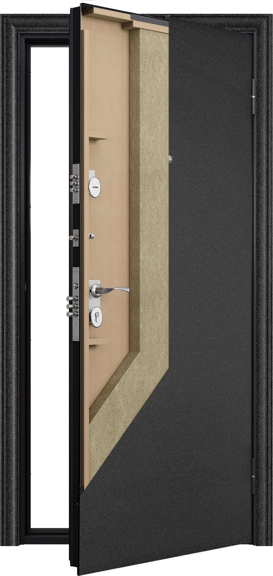 Дверь входная для квартиры Torex Delta PRO 860х2050, правый, тепло-шумоизоляция, антикоррозийная защита, замки 4-го и 2-го класса защиты, серый/белый - фотография № 8