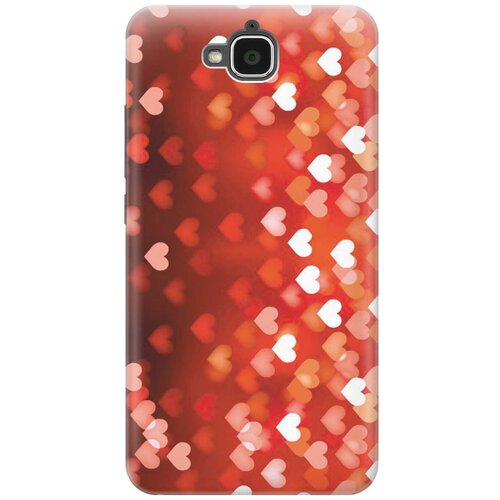 фото Cиликоновый чехол на honor 4c pro / хонор 4с про с принтом "бокэ из красных сердечек" gosso