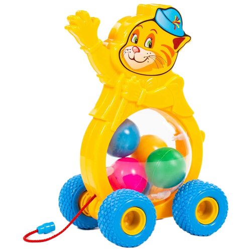 Каталка-игрушка Полесье Бимбосфера - Котёнок (54456), желтый