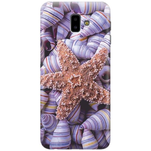 фото Re:paчехол - накладка artcolor для samsung galaxy j6+ (2018) с принтом "сиреневые ракушки"