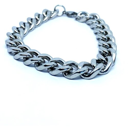 фото Браслет-цепочка, металл, размер 21 см, серебряный нет бренда