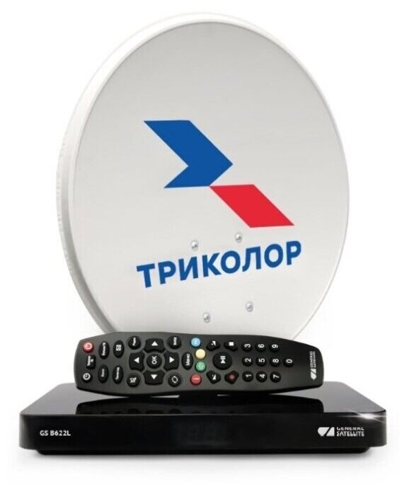 Комплект спутникового телевидения Триколор Ultra HD GS B622l черный (сибирь) .
