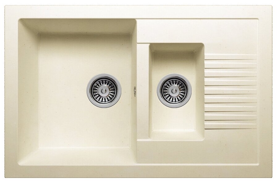 Врезная кухонная мойка Polygran F-21, 50х77см, искусственный гранит ...