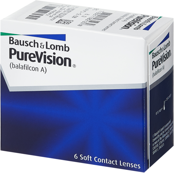 Контактные линзы Bausch & Lomb PureVision, 6 шт., R 8,6, D -3