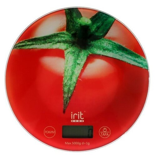IRIT Весы кухонные Irit IR-7238, электронные, до 5 кг, рисунок Помидор irit весы кухонные irit ir 7117 электронные до 5 кг красные