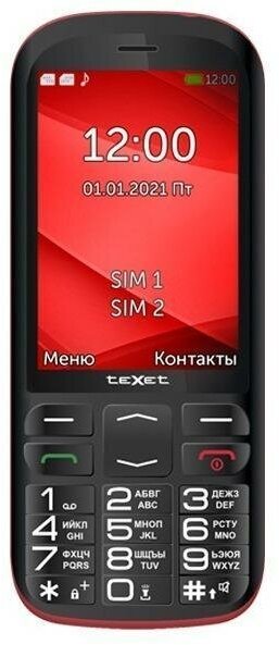 Мобильный телефон Texet B409 Black/Red