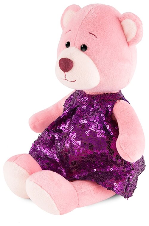 Мягкая игрушка Ronny&Molly Молли в платье с пайетками, 21 см, розовый