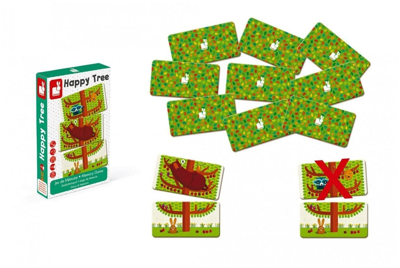 Настольная игра Janod Мемо Счастливое дерево (J02761) - фото №6