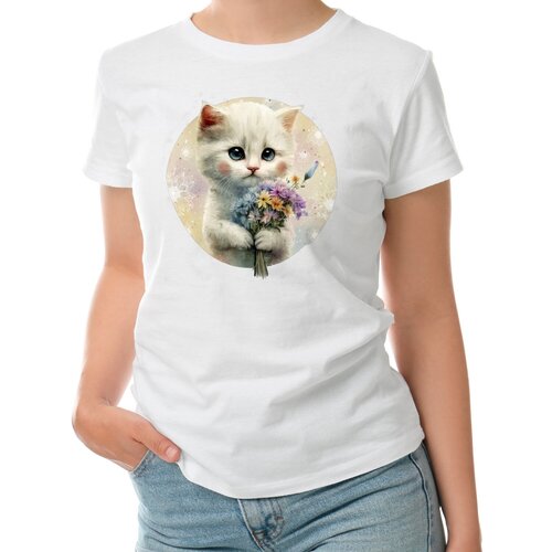 фото Футболка roly, размер s, белый