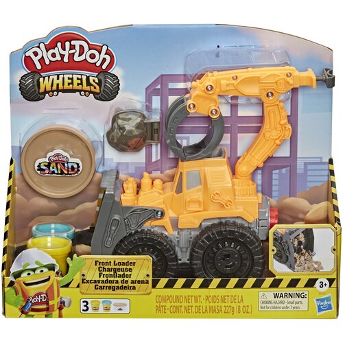 Масса для лепки Play-Doh Wheels Погрузчик (E92265L0) 3 цв. пластилин play doh набор игровой wheels погрузчик