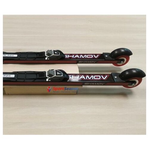 Комплект лыжероллеры Shamov 01-1 коньковые полиуретан 80 мм с креплением NNN Atomic Prolink Access JR