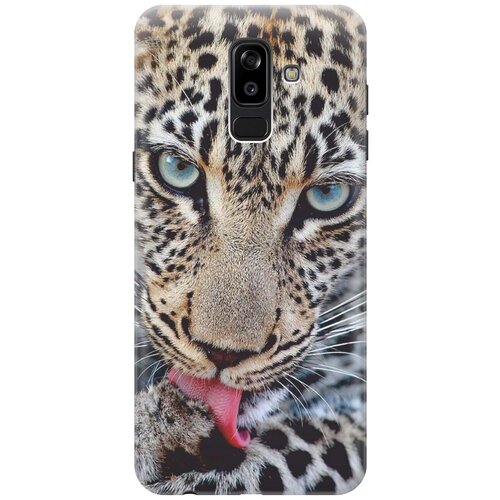 фото Gosso ультратонкий силиконовый чехол-накладка для samsung galaxy j8 (2018) с принтом "леопард"