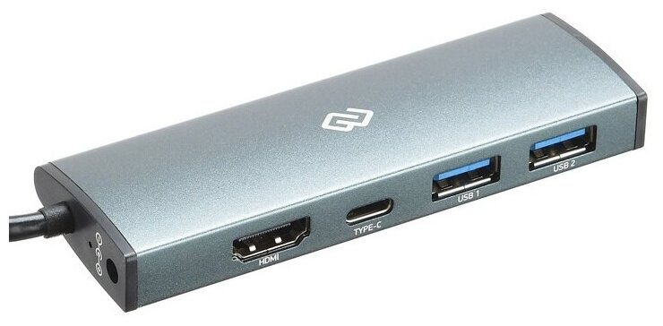 Разветвитель Digma USB-C 4порт Серый