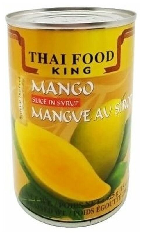 Манго ломтиками в сиропе Thai Food King 425г/безопасное применение/хороший состав/без аллергии
