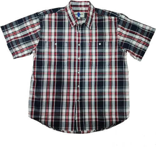 Рубашка WEST RIDER, размер 48, синий, красный