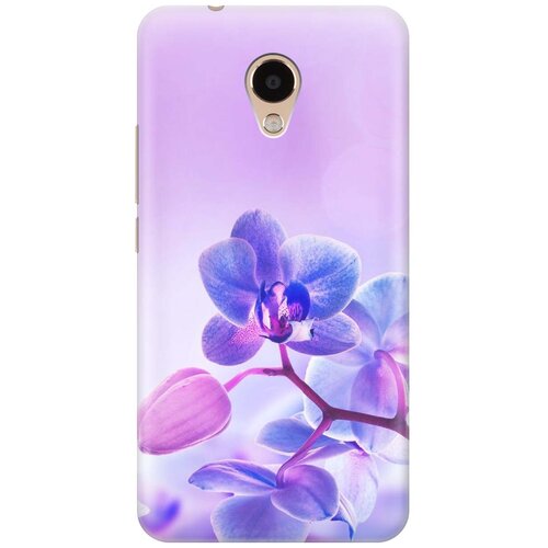фото Cиликоновый чехол на meizu m5s / мейзу м5 эс с принтом "лиловые орхидеи" gosso