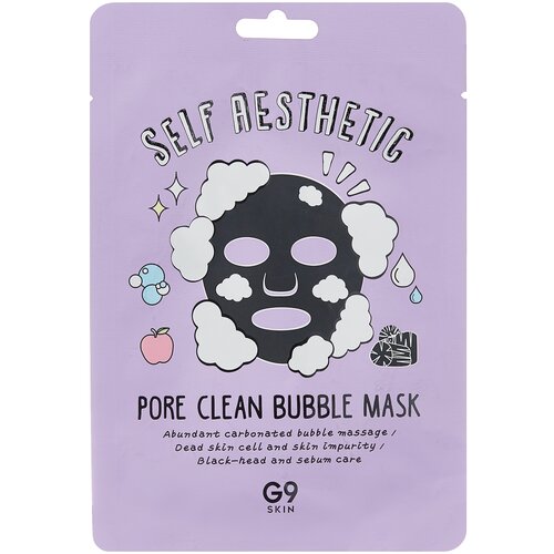 G9SKIN Self Aesthetic Pore clean Bubble Mask тканевая маска, 23 г, 23 мл набор масок berrisom g9 skin self aesthetic magazine