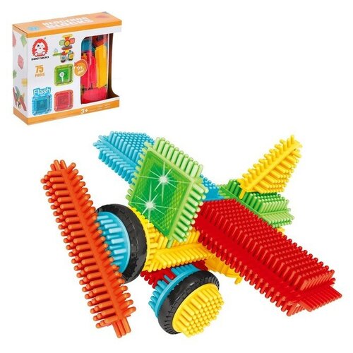 Конструктор игольчатый BRISTLES, 75 деталей, 3 световых элемента