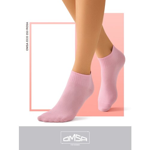 фото Женские носки omsa укороченные, 6 пар, размер 25, красный