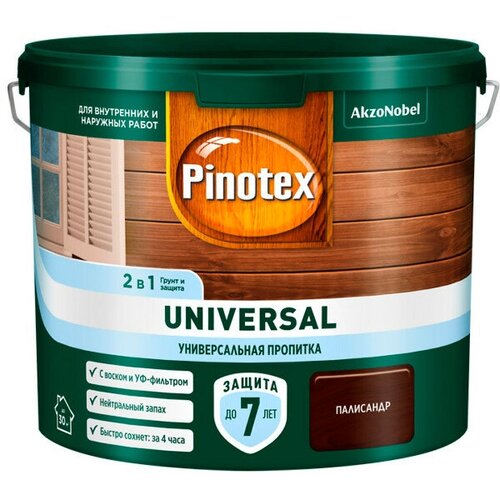 Средство деревозащитное pinotex universal 25л палисандр арт5620650 7328₽