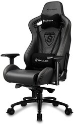 Компьютерное кресло Sharkoon SKILLER SGS5 игровое, обивка: натуральная кожа, цвет: черный