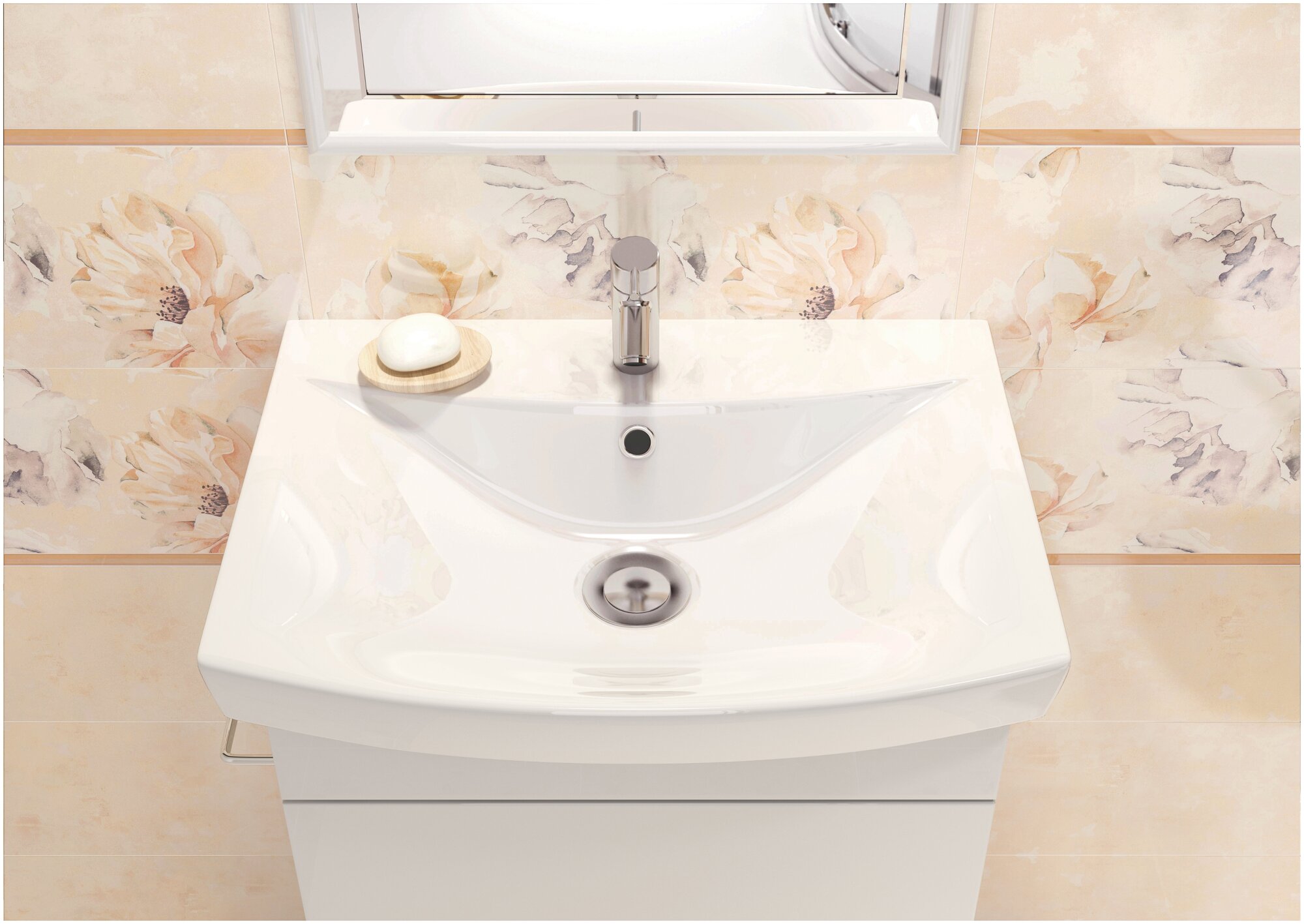 Раковина для ванной Cersanit CARINA 55 1 отв, белый (S-UM-CAR55/1-w)