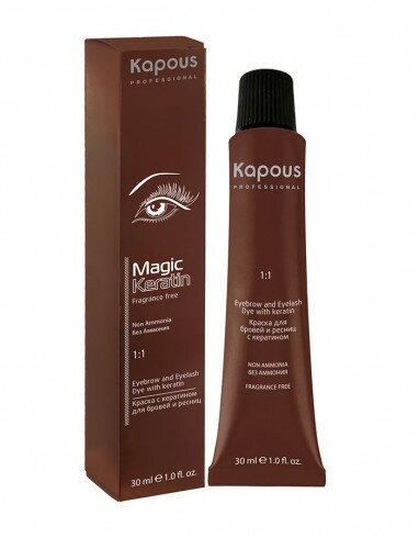Kapous Fragrance free Magic Keratin Краска для бровей и ресниц 30 мл