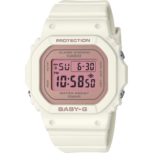 Наручные часы CASIO Baby-G BGD-565SC-4, белый, бежевый наручные часы casio наручные часы casio bgd 565sc 4er розовый белый